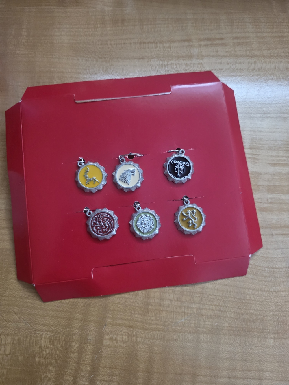 Game of Thrones House Sigil Charms - Set of 6